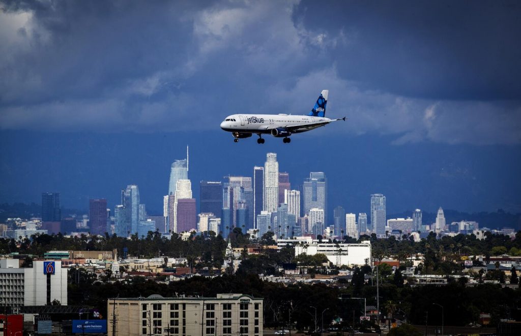 Ice block from JetBlue plane fell through ceiling onto Inglewood couple's bed, lawsuit says