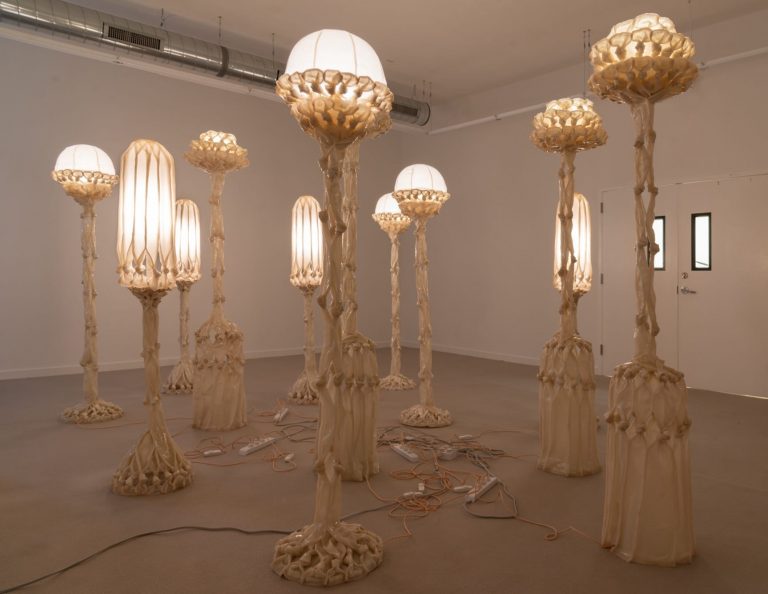 An Otherworldly Garden of Lights Emerges from Hemp and Resin by Ross Hansen