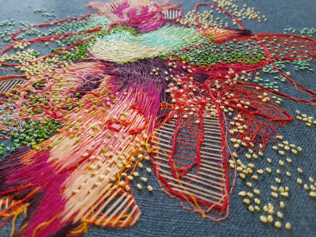 Order and Chaos Entwine in Abstract Embroideries by Kristine Stattin